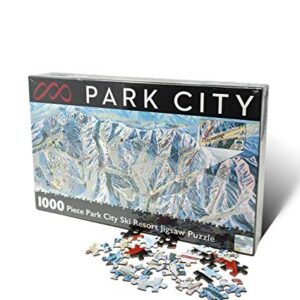 1000 Piece Jigsaw Puzzle Park City Ski Resort Utah - for Adults, Families, Skiing and Hiking Enthusiast - Mtns Co