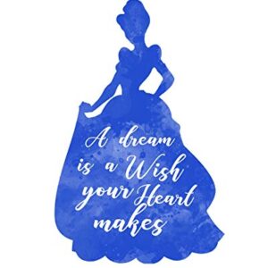 Quotes Posters - 8x10 Princess Wall Art Room Decorations - Home Decor Set for Girl Bedroom, Nursery - Cute Girly Gift for Rapunzel, Cinderella, Snow White, Ariel, Belle and World Fan print