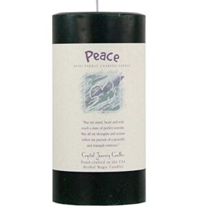 crystal journey candles reiki herbal pillar candle peace