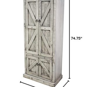 American Heartland MFG. Rustic Double Door Pantry, Rustic Dela Verria