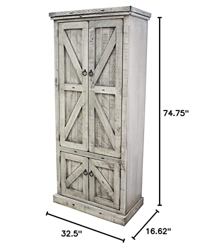 American Heartland MFG. Rustic Double Door Pantry, Rustic Dela Verria