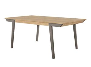 coaster furniture nogales wooden acacia and coastal grey dining table 109811