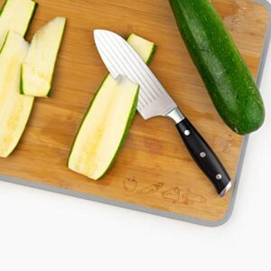 Double-sided Bamboo Poly Cutting Board | No Cross-Contamination | HAND WASH ONLY - Easy to Clean | BPA Free