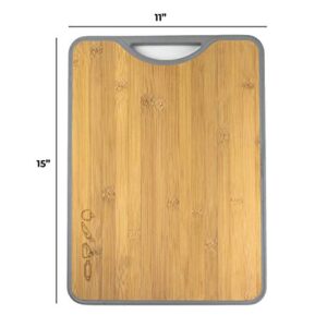 Double-sided Bamboo Poly Cutting Board | No Cross-Contamination | HAND WASH ONLY - Easy to Clean | BPA Free