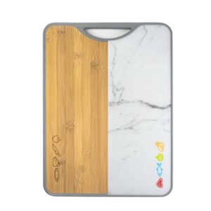 Double-sided Bamboo Poly Cutting Board | No Cross-Contamination | HAND WASH ONLY - Easy to Clean | BPA Free