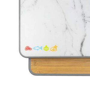 Double-sided Bamboo Poly Cutting Board | No Cross-Contamination | HAND WASH ONLY - Easy to Clean | BPA Free