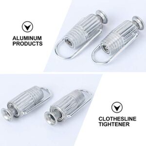 DOITOOL 2PCS Stainless Steel Clothesline Tightener Clothesline Tightener Tool for Laundry Home