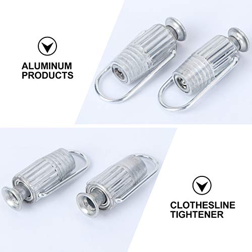 DOITOOL 2PCS Stainless Steel Clothesline Tightener Clothesline Tightener Tool for Laundry Home