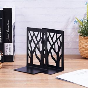 Book Ends Universal Premium Bookends for Shelves, Non-SkidBookend, Heavy Duty Metal Book End, Bookend Supports, Book Stoppers (3Pairs/6Pieces) Black