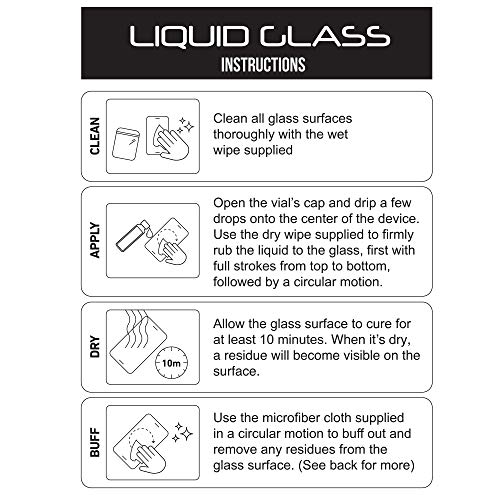 Liquid Glass Screen Protector for Up to 12 Devices Universal Fit for All Smartphones Tablets and Watches Scratch and Shatter Resistant Wipe On Nano Protection - 3 Bottles