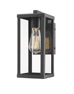 odeums outdoor wall lantern, exterior wall mount lights, outdoor wall sconces, wall lighting fixture (black, 1 pack)