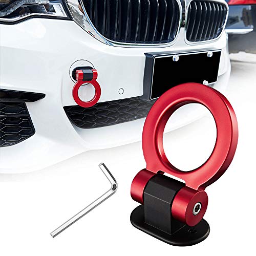 TOMALL Tow Hook Kit Red Car Decorations Sticker Car Decor Bumper for Auto Exterior Accessories (ONLY Decoration)