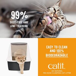 Catit Go Natural Pea Husk Clumping Cat Litter 14.8 lb, Lavender