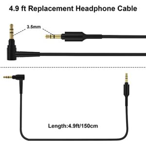 Xivip WH-1000XM3 Headphones Audio Cable,3.5mm Headphones Audio Cable,4.9 ft Aux Cord Compatible with Sony WH-1000X WH-H900N MDR-1AM2 MDR-10R MDR-ZX770BN MDR-100ABN Headphones (Black)