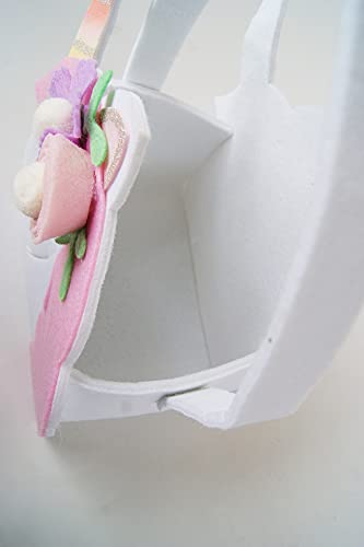 Spritz Felt Unicorn Basket - White - (8in (H) x 8in (W) x 4.85in(D))