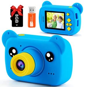 aileho kids camera for kids-kids digital camera-kids video camera-2" screen 1080p children digital camera-video recorder-kids camcorder-toddler camera w/8g sd card for birthday gift and christmas toy