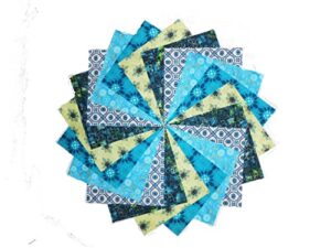 40 5 inch majestic stormy seas quilting squares charm pack by paintbrush & riley blake fabrics 5 colorways