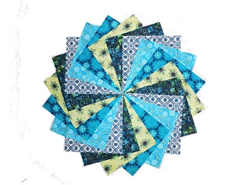 40 5 Inch Majestic Stormy Seas Quilting Squares Charm Pack by Paintbrush & Riley Blake Fabrics 5 colorways