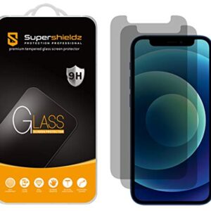 (2 Pack) Supershieldz Designed for iPhone 12 Mini (5.4 inch) (Privacy) Anti Spy Tempered Glass Screen Protector, Anti Scratch, Bubble Free