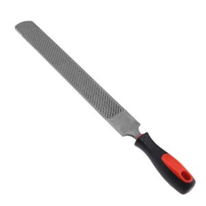 micro traders 14inch double sided hoof rasp, with rubber handle farrier tool coarse medium cut (350x40mm)