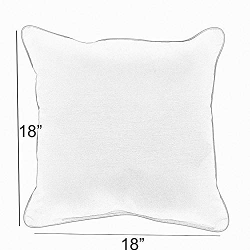 Mozaic Home Hello Fall Indoor/Outdoor Pillow, 18 in x 18 in, Beige, White