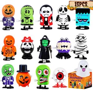 uniqhia halloween wind-up toys, 15pcs clockwork toys supply for party favors boys girls kids