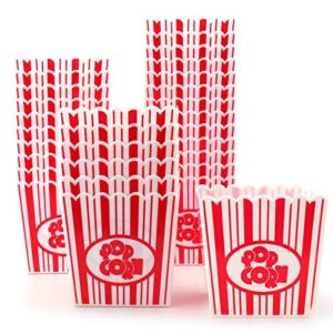 tebery 30 pack plastic open-top popcorn boxes reusable popcorn containers bucket tub - 3.75" tall x 3.75" square