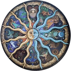 round jigsaw puzzle educational game large 26 inch 1000 pieces (constellation)