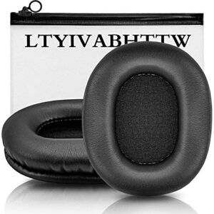 replacement ear pads compatible with ath m50x m40x | also fits mdr 7506 / mdr v6 / mdr cd900st / stealth 600 & more | ear pads with enhanced memory foam (black)