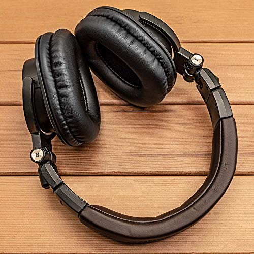 Replacement Ear Pads Compatible with ATH M50X M40X | Also Fits MDR 7506 / MDR V6 / MDR CD900ST / Stealth 600 & More | Ear Pads with Enhanced Memory Foam (Black)