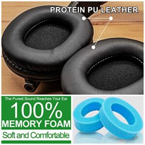 Replacement Ear Pads Compatible with ATH M50X M40X | Also Fits MDR 7506 / MDR V6 / MDR CD900ST / Stealth 600 & More | Ear Pads with Enhanced Memory Foam (Black)