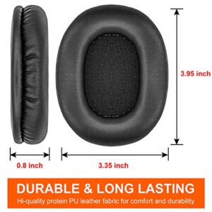 Replacement Ear Pads Compatible with ATH M50X M40X | Also Fits MDR 7506 / MDR V6 / MDR CD900ST / Stealth 600 & More | Ear Pads with Enhanced Memory Foam (Black)