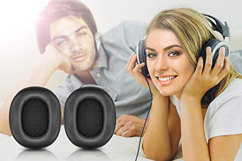 Replacement Ear Pads Compatible with ATH M50X M40X | Also Fits MDR 7506 / MDR V6 / MDR CD900ST / Stealth 600 & More | Ear Pads with Enhanced Memory Foam (Black)