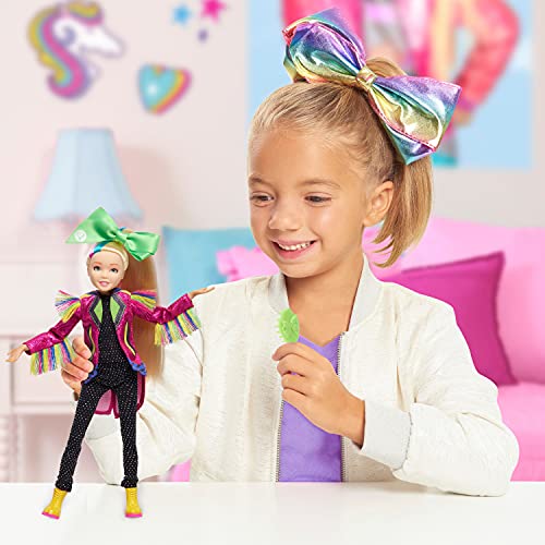 JoJo Siwa 10 Inch Singing Doll, Sings Hit Song Titled "Non-Stop", Pink Jacket with Rainbow Fringe, by Just Play