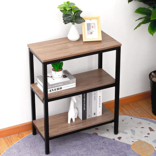 AZL1 Life Concept 3-Tier Bookcase Finish for Living Room Bed Room Coffee Office, Light Oak 3