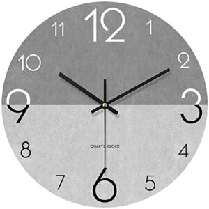 pflife silent wall clocks non ticking 12 inches modern wall clock for kitchen bedroom battery operated wall clocks