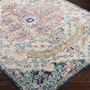 Artistic Weavers Odelia Vintage Bohemian Runner Area Rug,2'7" x 7'3",Garnet/Navy