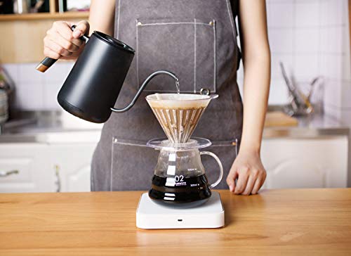 Ingeware Glass Coffee Carafe, 600ml Pour Over Glass Coffee Server Coffee Pot Maker Clear Pour Over Carafe 20oz Capacity