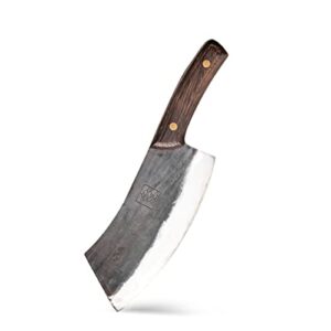 coolina altomino handmade chef knife, 7.1 in high manganese clad steel blade, for slicing meat and vegetables
