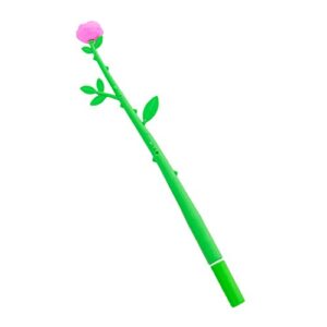 opla3ofx creative flower gel ink pen cute stationery school office supplies kids gift fine point, durable and smoth to write green