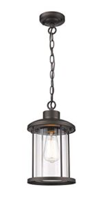 rosient outdoor pendant light, 1-light exterior hanging lantern light fixtures, hanging sconces porch lights with oil rubbed bronze finish
