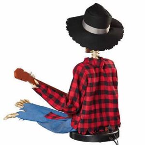 Animated Motion/Sound Activated Musical Multi-Lingual Banjo Skeletons Duo Halloween Fall Indoor Decor