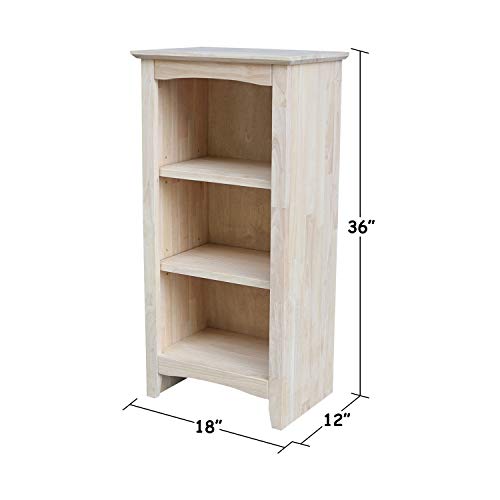 International Concepts Shaker Bookcase - 36" H,Unfinished