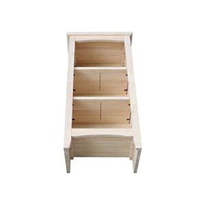 International Concepts Shaker Bookcase - 36" H,Unfinished