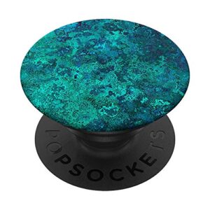 teal green blue turquoise abstract art popsockets popgrip: swappable grip for phones & tablets