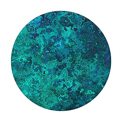 Teal Green Blue Turquoise Abstract Art PopSockets PopGrip: Swappable Grip for Phones & Tablets