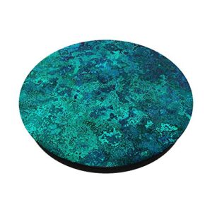 Teal Green Blue Turquoise Abstract Art PopSockets PopGrip: Swappable Grip for Phones & Tablets