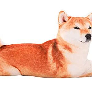 Mozacona 3D Shiba Inu Dog Shape Throw Pillow Animal Pillow Cushion
