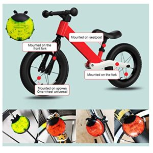 INWISH Toddler Bike Wheel Lights for Kids, 3 Pack Front and Back Spoke Light Safety Auto Shut-Off Motion Activated & Light-Sensing, LED Cycling Hub Light Bicycle Accessories for 2-4 Years Girls Boys
