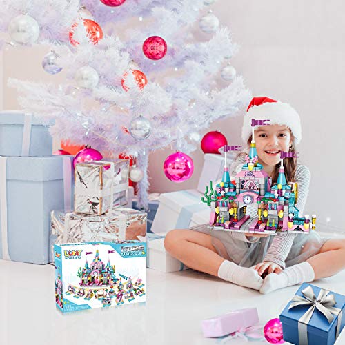 LUKAT Building Toys for Girls Age 6 7 8 9 10 11 12 Year Old, 568pcs Princess Castle STEM Construction Toys Set, 25 Models Educational Toys for Kids Building Blocks Kit Gifts for Birthday Christmas